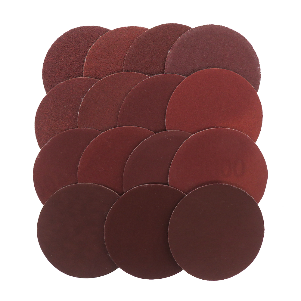 1 Zoll rote Schleifscheiben 25 mm 100 Stück Klett-Schleifpapier, sortiert, Körnung 60–2000 zum Polieren und Schleifen von Metall, Holz, Jade