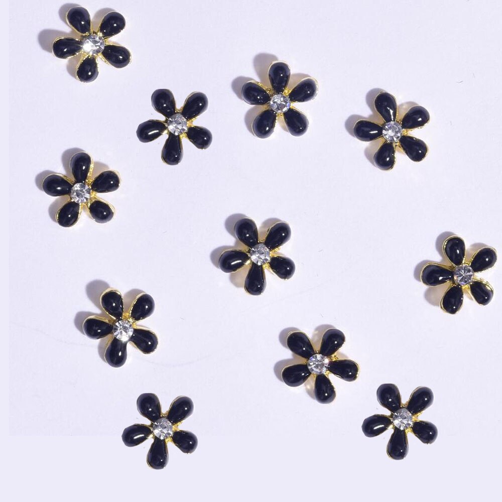 10Pcs Nail Crystals Rhinestones Nail Legering Gems Juwelen Stones Voor 3D Nagels Art Decoratie Nail Art Supplies Manicure Sieraden