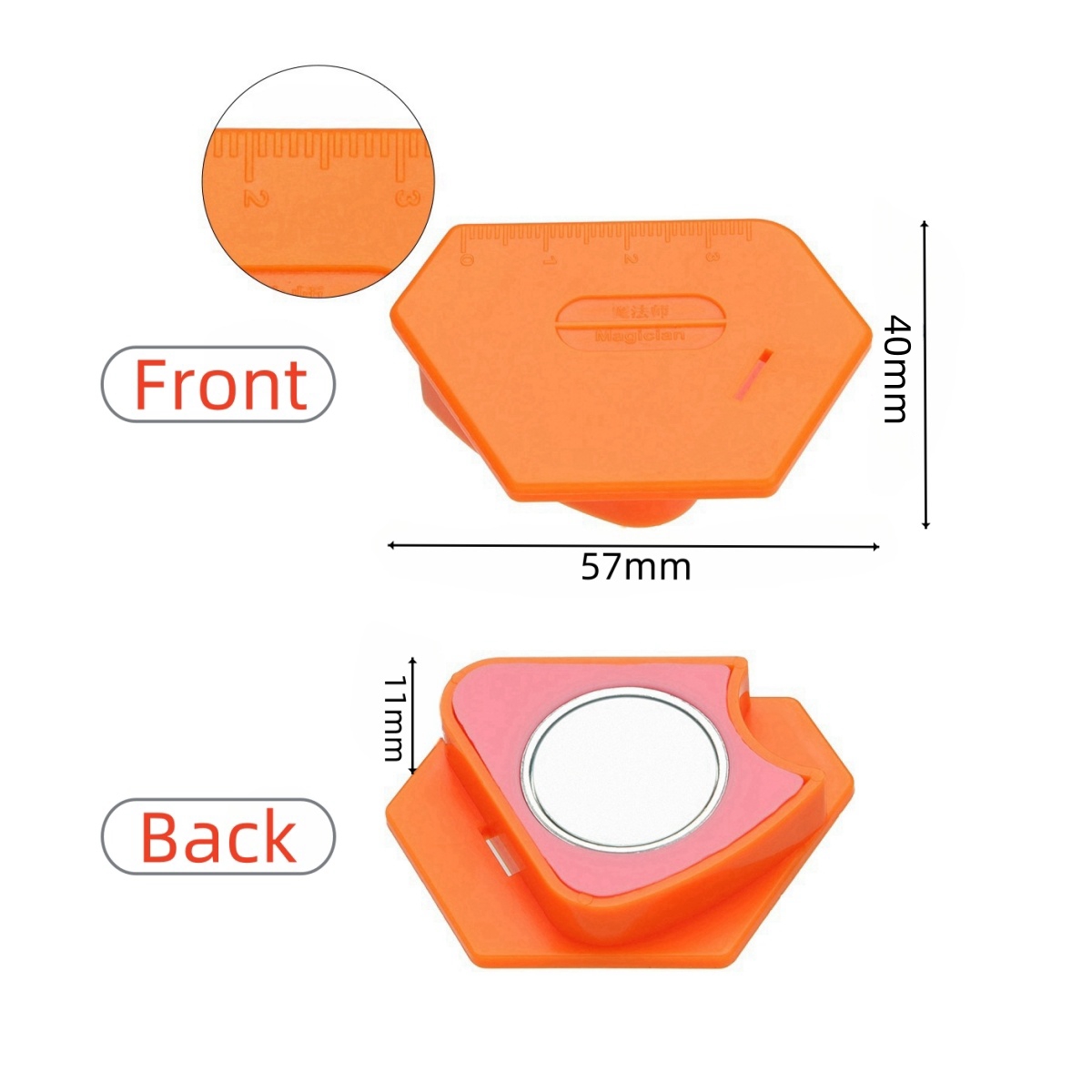 1 kpl muovinen magneettinen ompelusaumanohjain kone monikulmainen käpristymisenestolaite monitoiminen viivain helma ompelutarvikkeet