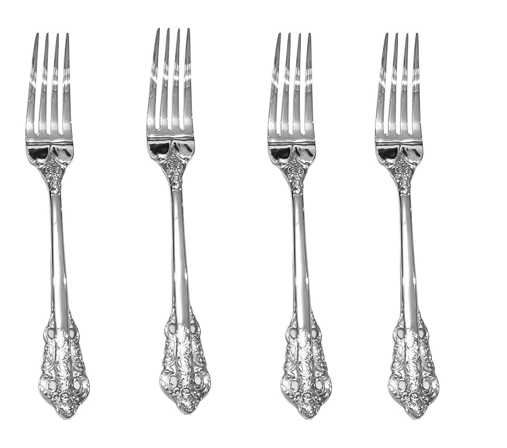 Silver Flatwar Fork Knife Spoon Set Cutlery Tableware 1pc Dinning Table Steel Kitchen Complete Dinner Set for: Fork 4p