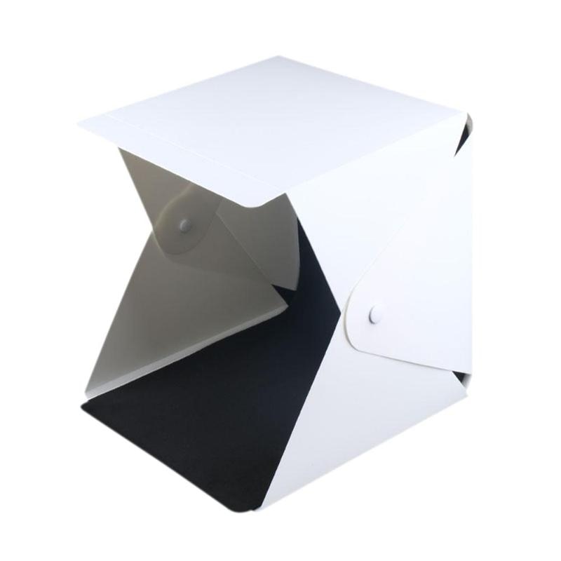 Portable LED Photography Photo Studio Lightbox 20cm Mini Photo Softbox for DSLR Easy Installation No Bracket No Screw