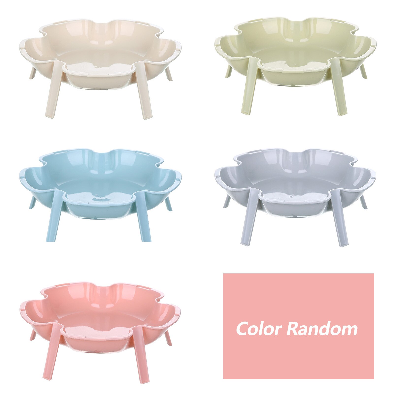 Flower Shaped Fruit Dishes Plates Storage Box Dried Fruit Snack Plates Divided Candy Dessert Plate Container