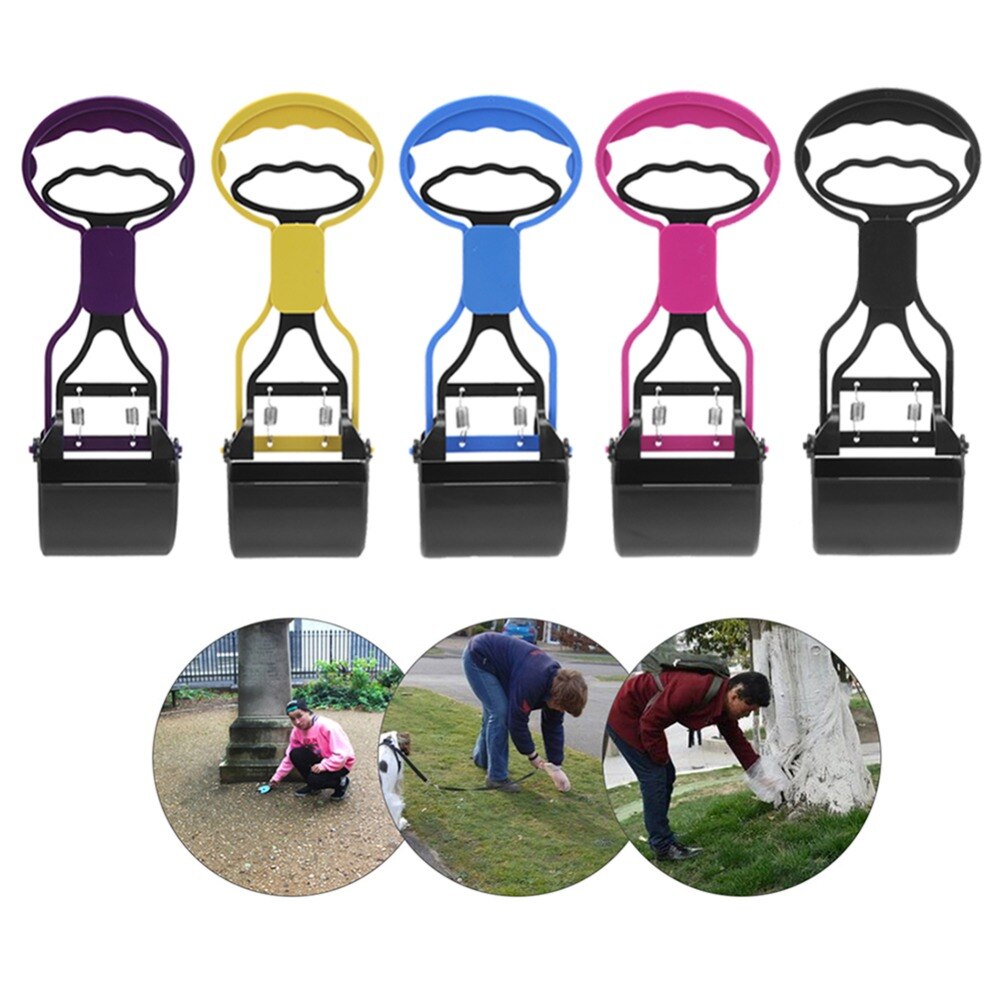 Pet Pooper Scooper Long Handle Jaw Poop Scoop Clean Pick Up Animal Waste Dog Puppy Cat Waste Picker Outdoor Cleaning Tools