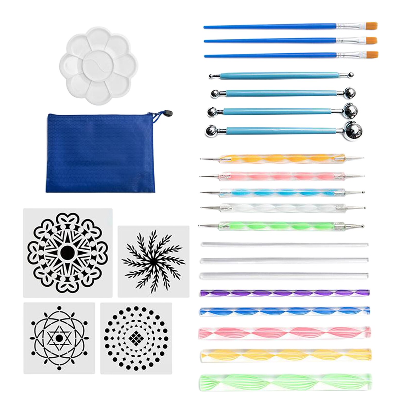 25Pcs Mandala Dotting Tools DIY Rock Painting Kits Dot Art Pen Paint Stencil