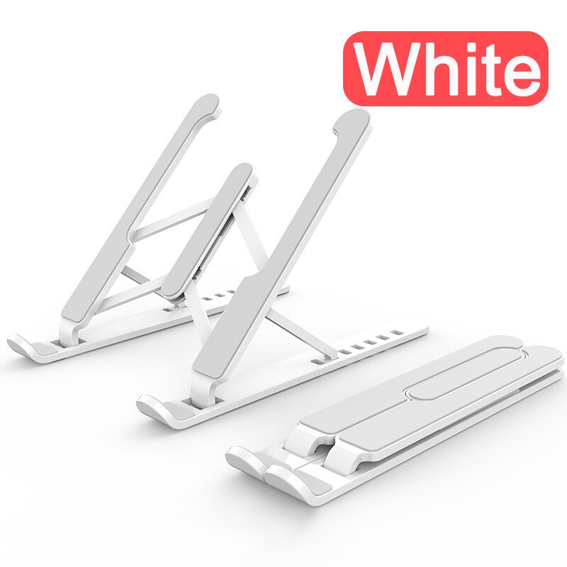 Universal Adjustable Desktop Tablet Holder for IPad Pro 11 12.9 Macbook Pro Air Tablet Notebook Portable Foldable Laptop Stand: Laptop Stand White