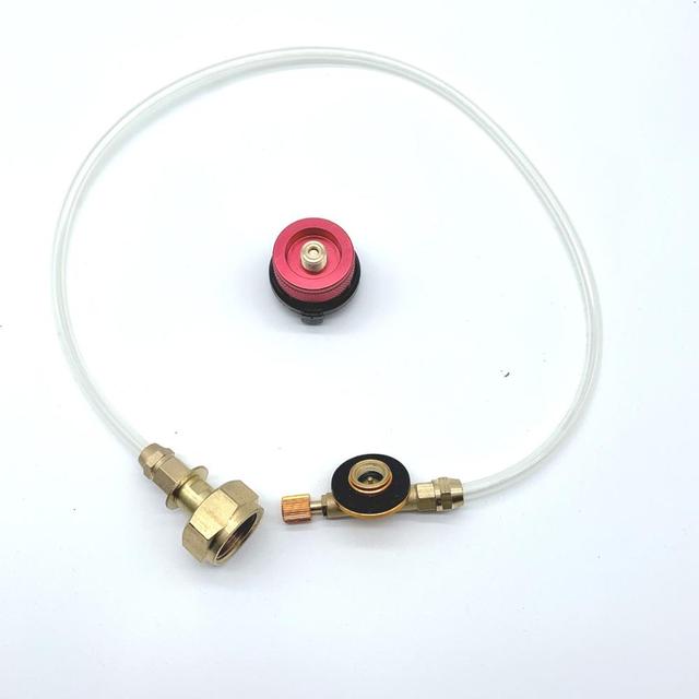 draussen Camping Gasherd Propan Nachfüllung Adapter Gas Panzer Ladung Zubehör: Lila