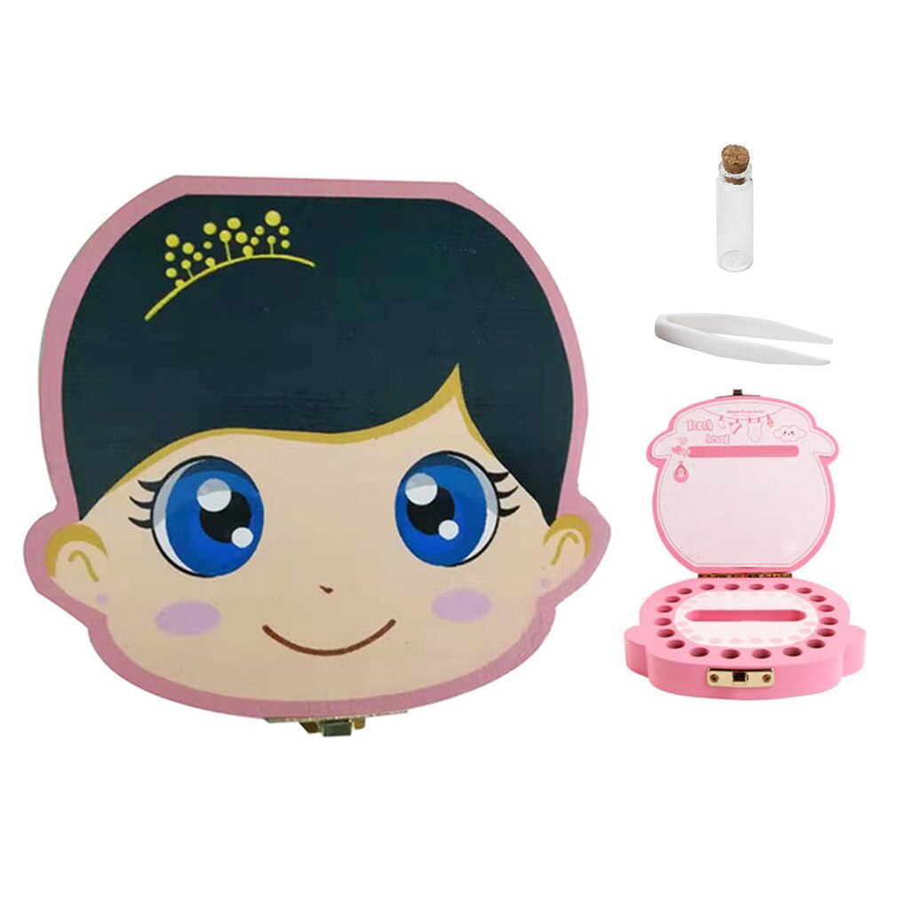 Baby Tooth Box English /Spanish /Portuguese/Russian Milk Teeth Organizer Storage Boys Girls Souvenir Tooth Organizer Box