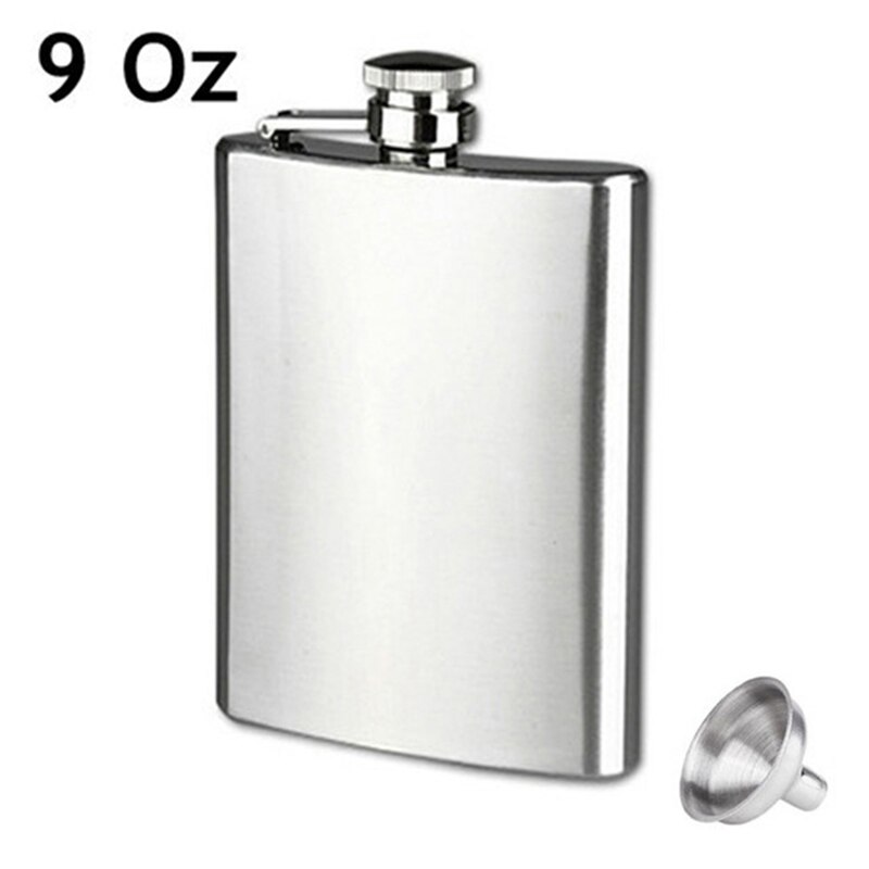 Stainless Steel Hip Liquor Flask Whiskey Alcohol Pocket Wine Bottle MAZI888: 9oz