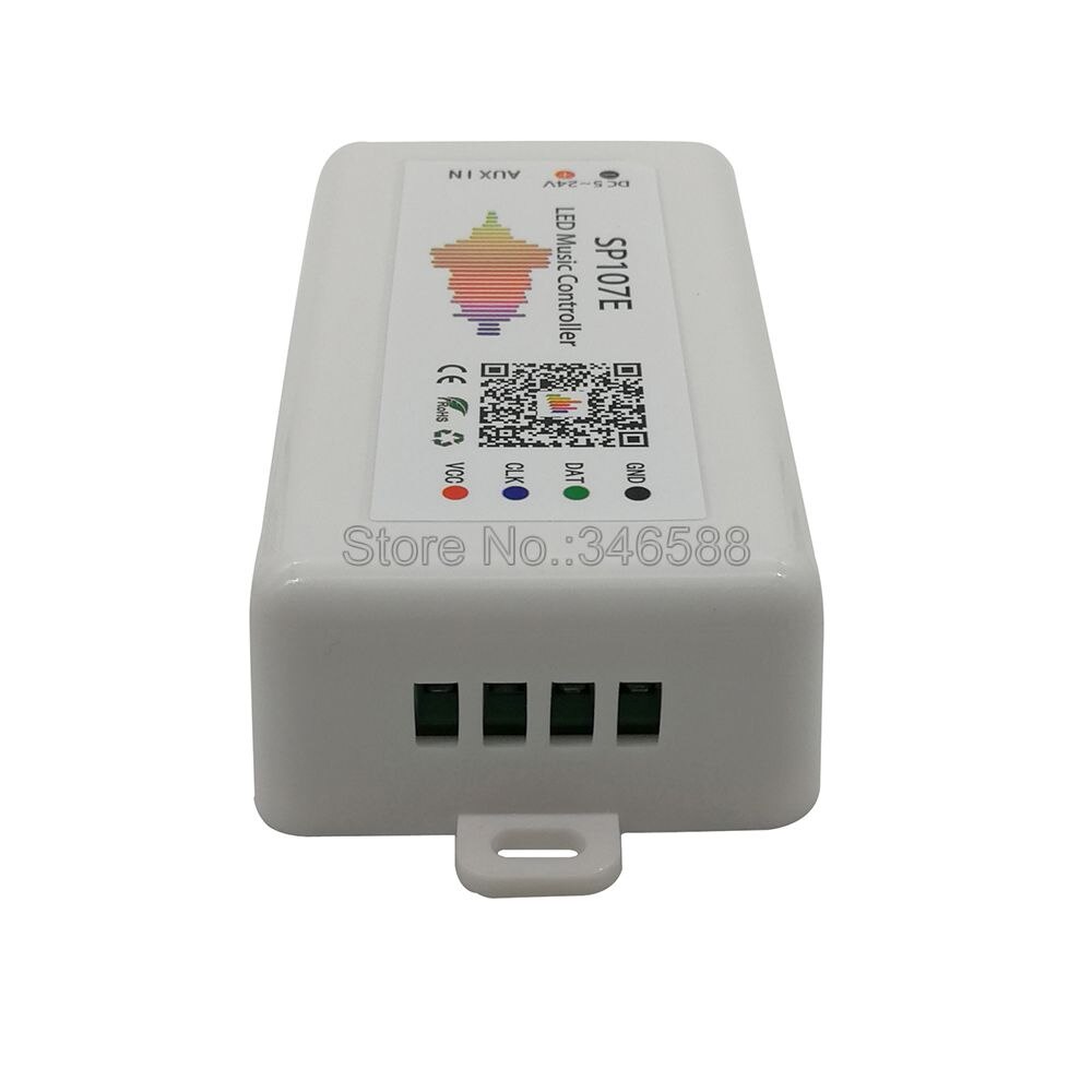 SP107E Bluetooth LED Muziek Controller Pixel IC SPI Controller door Smart Phone APP voor WS2812B WS2813 SK6812 LED Strip 2048 pixels