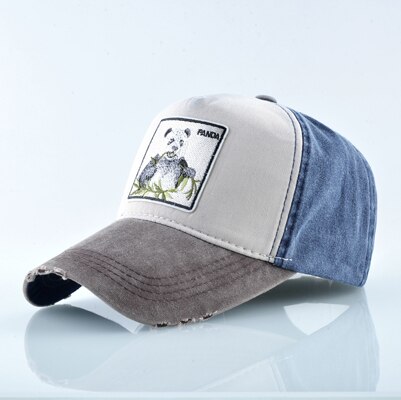 Unisex Baseball Cap Männer Frauen Tiere Stickerei Snapback Hut Frühling Sommer Baumwolle Gewaschen Denim Hip Hop Knochen Casquette: Wassermelone-Rot