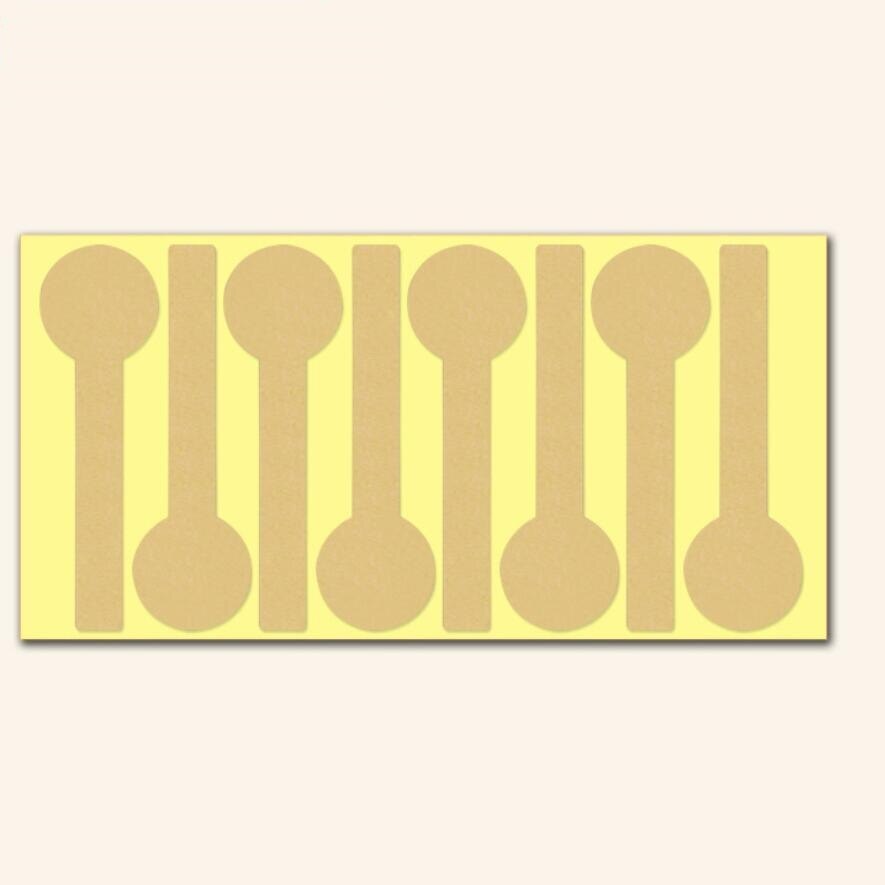 40pcs/lot Vintage Blank Long lollipop Kraft paper Sticker for Handmade Products baking seal sticker label