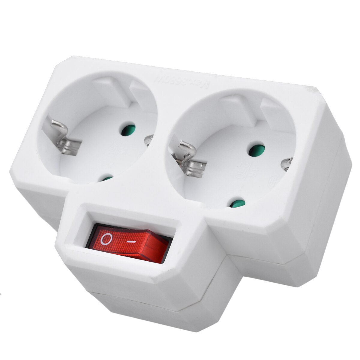 1pc abs meervoudige stekker 250v 16a dubbele stopcontact conversie stopcontact met stopcontact schakelaar stekker eu standaard stekker