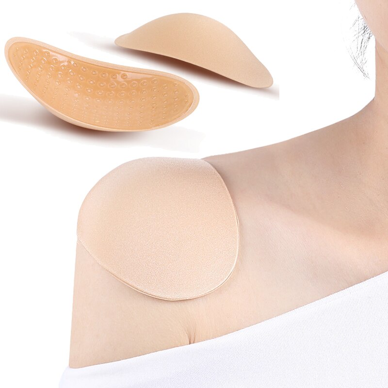 Silicone Shoulder Push-up Pads 1Pair For Women Men Clothing Non-Slip Invisible Adhesive Shoulder Enhancer Reusable Shoulder Pad
