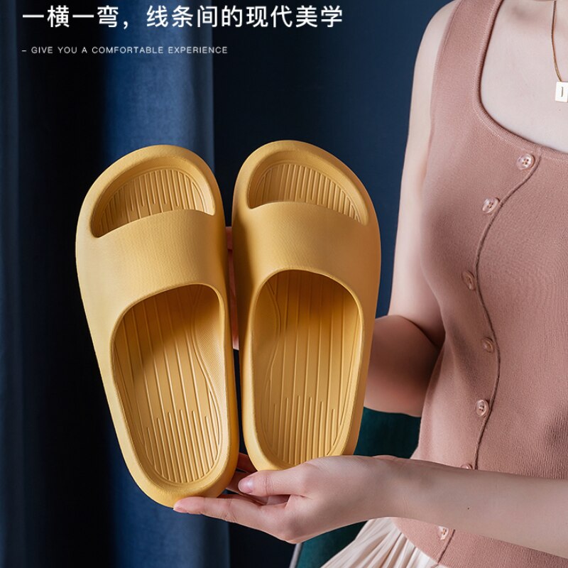 Eva lovers slider tofflor fritidsskor halkfria rutschkanor badrum sommar sandaler mjuk sula flip flops män kvinnor inomhus pu