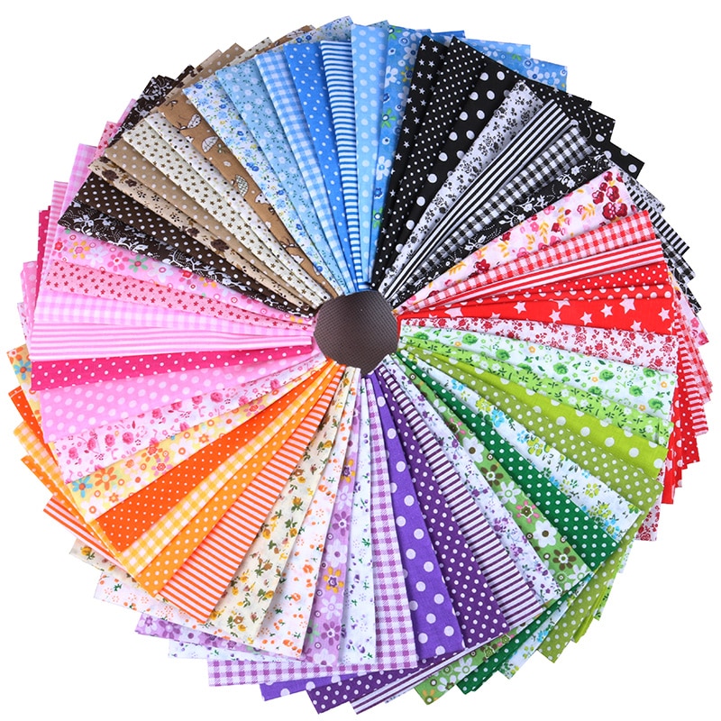 Nanchuang-tela fina de algodón para manualidades, costura retales para hecha a mano, para álbum de recortes, para edredón, patrón de costura, 25x25m, 7 unids/lote