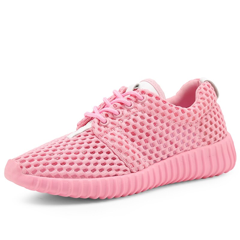 Tenis feminino zomer dames holle ademende stoffen tennisschoenen zachte comfortabele sneakers stabiele antislip fitnessschoen: Roze / 4