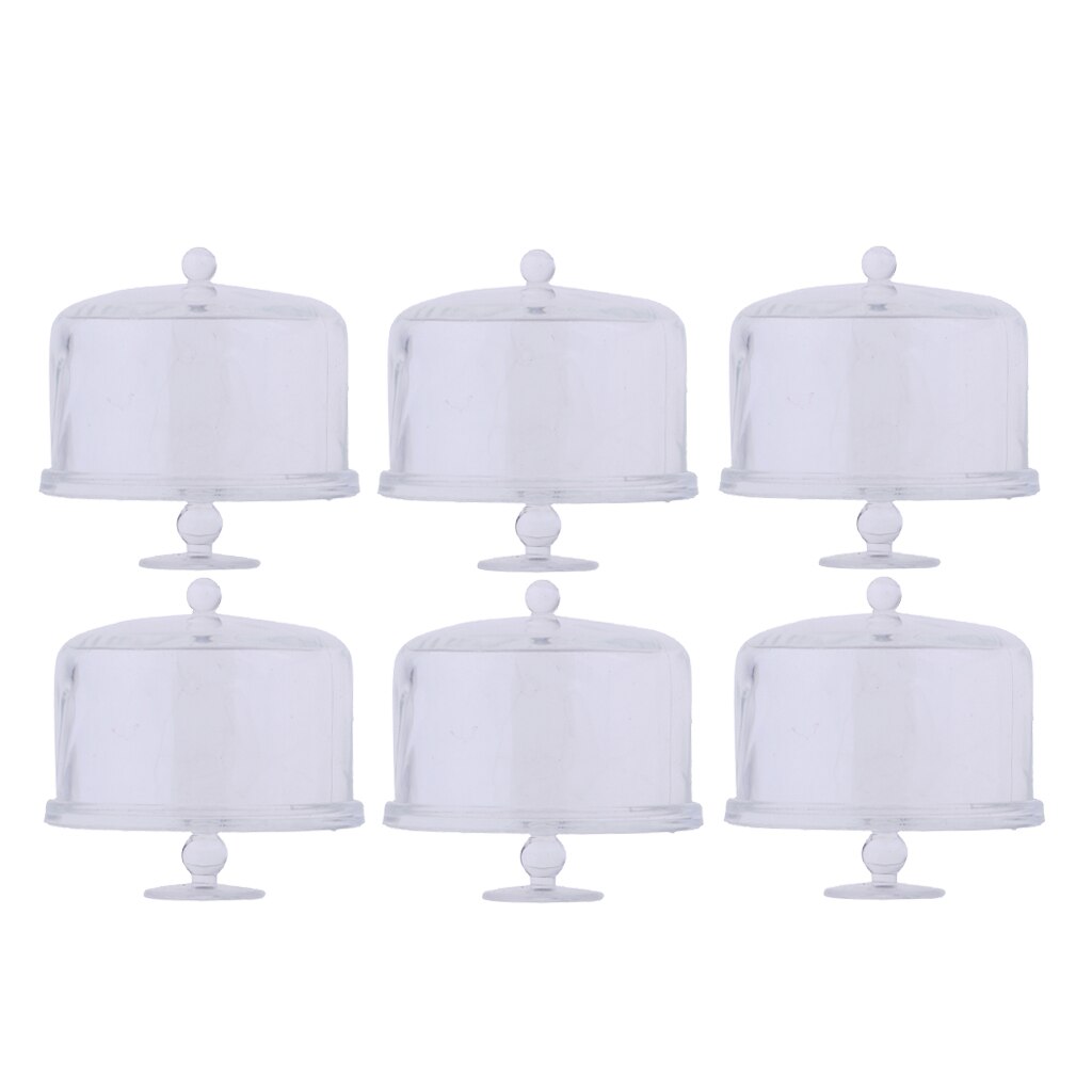 1/12 6Pcs Dessert Food Tray Tableware For Dolls House Kitchen Room Accs