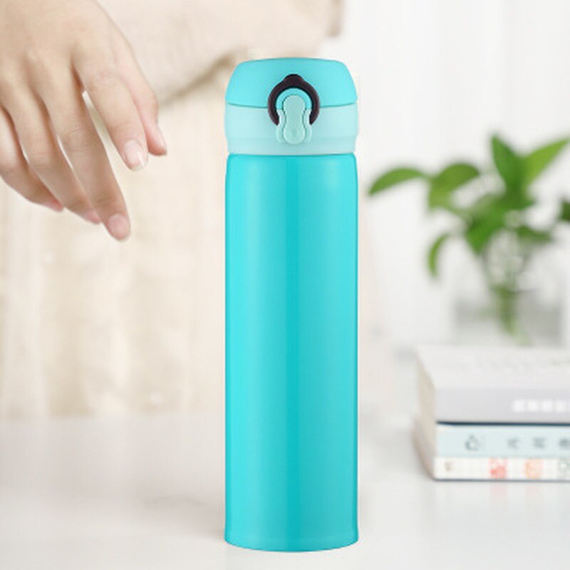 Termo portátil de , botella de agua de acero inoxidable para niños y niñas, termos, taza con aislamiento, gran capacidad, termo para estudiantes