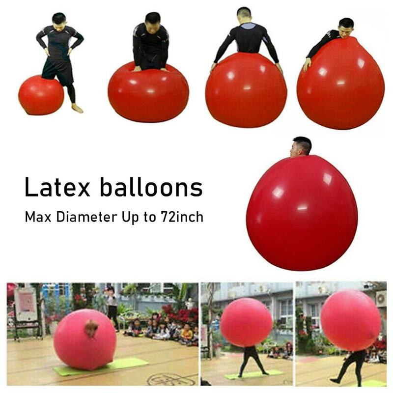 72 Inch Red Latex Balloon Round Climb-in Inflatable Birthday Balloon Toy Funny Decoration Wedding Latex Party Big Toy Ballo C1W2