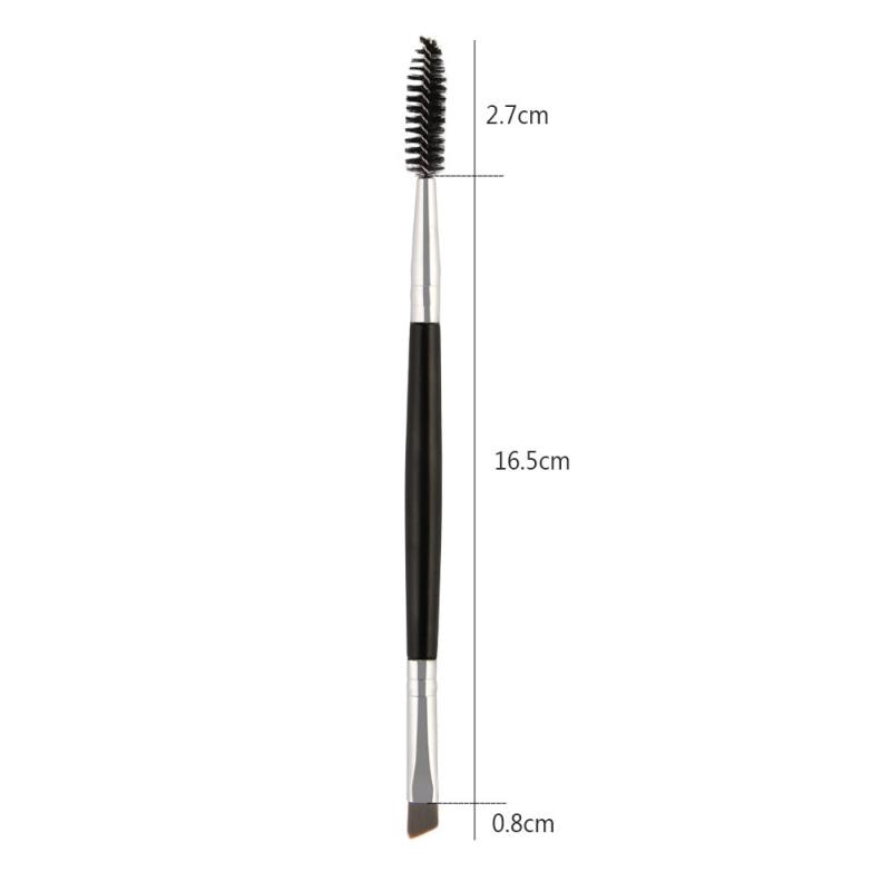1pc 2 in1 dobbelthovede øjenbrynsbørste øjenbrynsbørste begynder blød affaset makeup-sæt til øjenblanding kosmetisk øjenværktøj