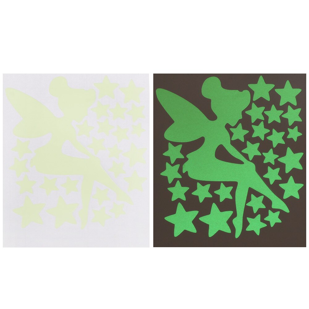 1 Pc Cartoon Schakelaar Sticker Tl Kat Sticker Fairy Moon Star Panda Lichtgevende Sticker Kinderkamer Decor Home Decor: Fairy