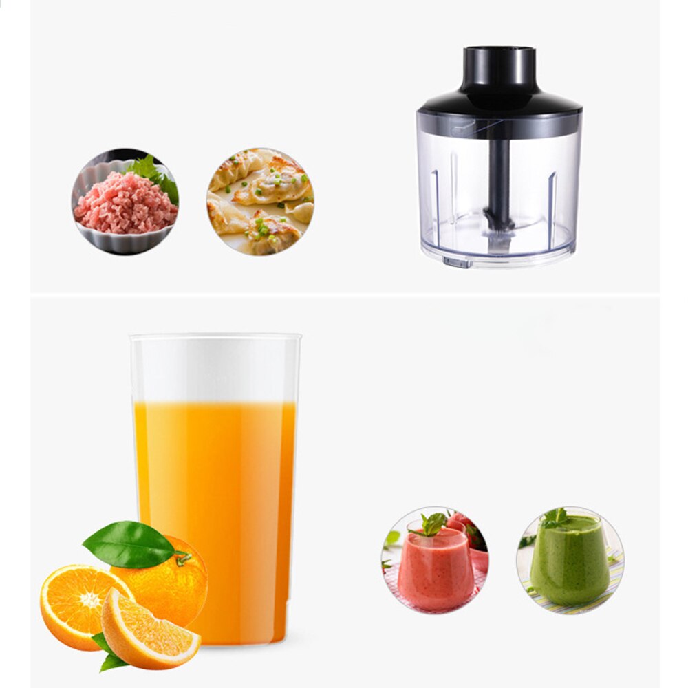 Hand Blender 4-in-1 Hand Stick Blender Stainless Steel 500ml Mixing Beaker 330ml Food Processor Whisk Attachment Smoothies
