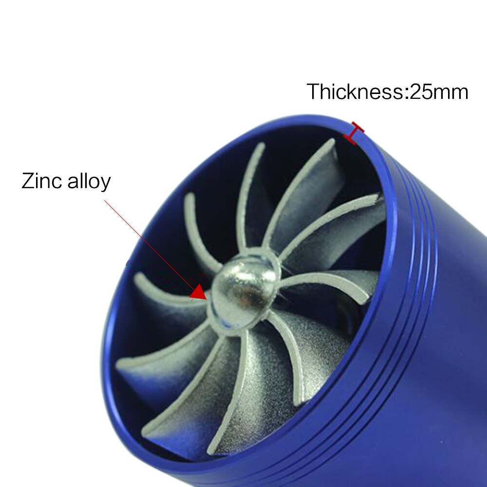 Compresseur unique Turbine Turbo chargeur filtre à Air ventilateur d'admission économiseur de gaz de carburant pour voiture SUV universel