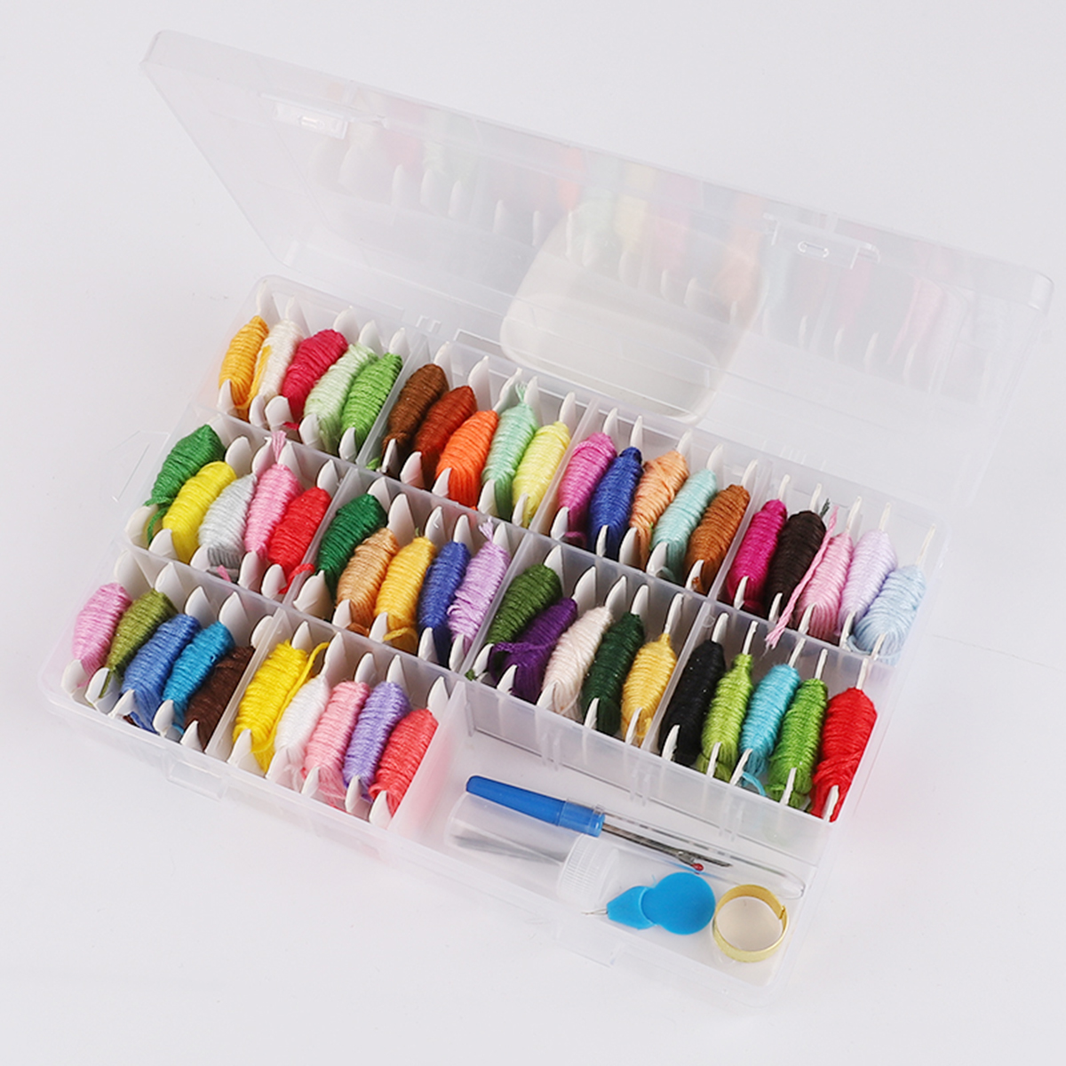 50/100 Colors Embroidery Thread Floss Cross Stitch Thread Tool Kit Box For DIY Handmade Sewing Craft Kit Box Set Tools