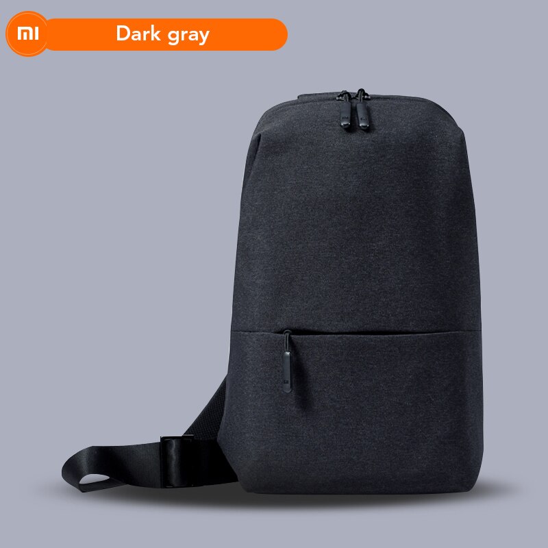 Originele Xiaomi Rugzak Sling Borst Bag Waterdichte Sling Urban Leisure Schoudertassen Sport Rugzak Unisex Rugzak: Dark Gray