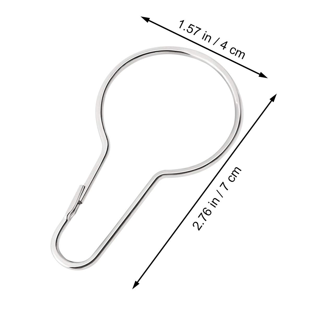 Crochet universel pour rideau de douche, Type gourde, boucle de salle de bain