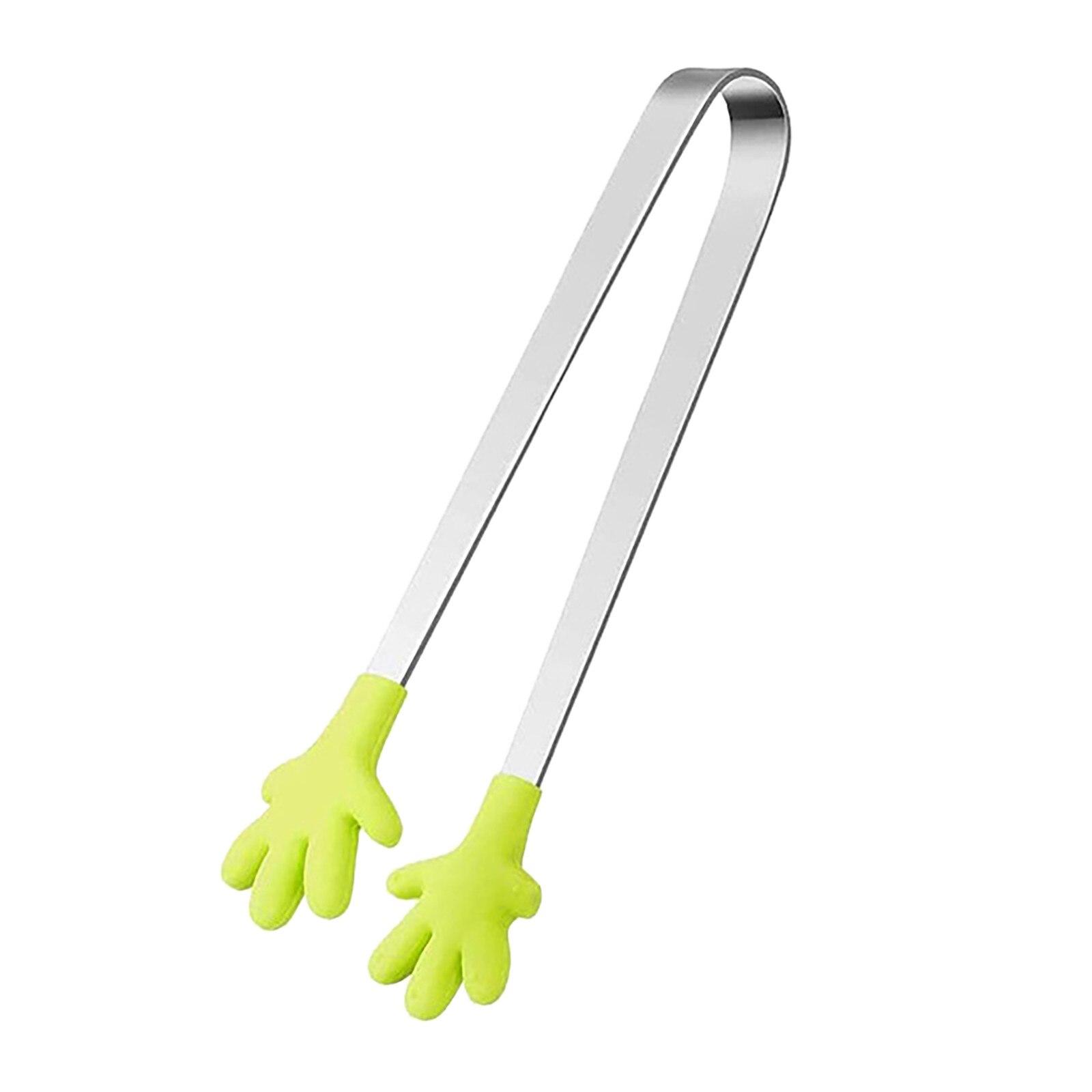 Stainless Steel Heat Resistant Kitchen Tong Ice Tong Small Non-slip Silicone Bread Tong Kitchen Tools Bbq Tools Accessories: Yellow