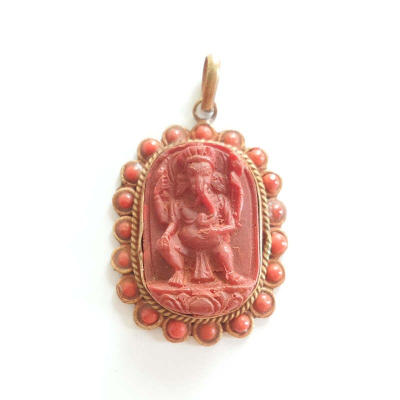 TBP687 Indian Ganesh Amuletten Hangers Tibet Klei Handwerk Olifant God