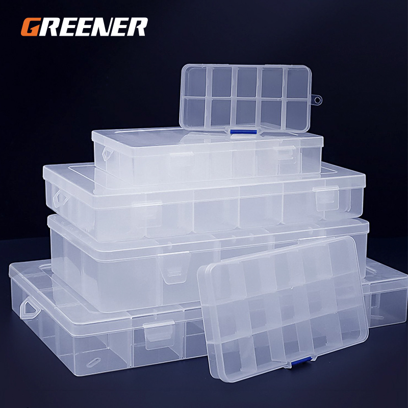 Portable Removable Jewelry Tool Storage Box Container Ring Electronic Parts Screw Beads ​Organizer Plastic Case