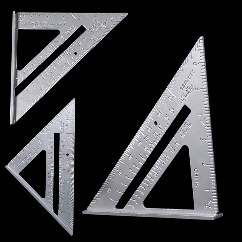 7 inch Aluminum Speed Square Protractor Rafter Triangle Ruler Square Speed Carpenter Framing For Measuring Tool