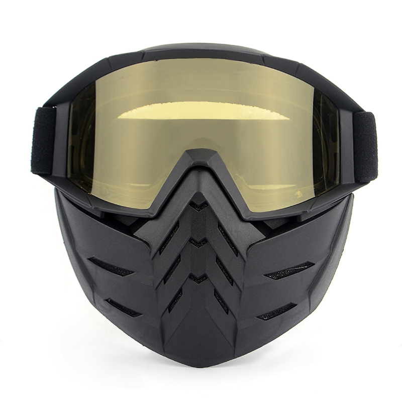 Ski Goggles Mask Adjustable Motor Cycling polarized UV400 Glasses Bike Goggles Sport Driving Sunglasses: yellow lenses