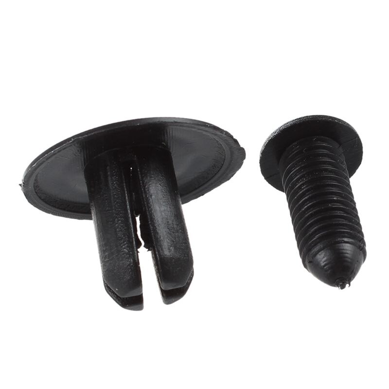 Plastnit 20 st 8mm hål tryck in expanderande skruv panelklämmor svart bil bra tillbehör, används vanligtvis för montering av sidokjol