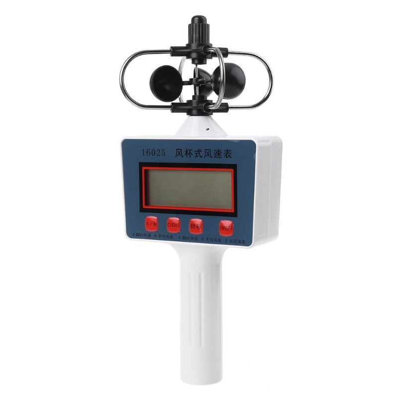 Digital Cup Style Anemometer Wind Speed Gauge Average Instantaneous Wind Speed 35EC