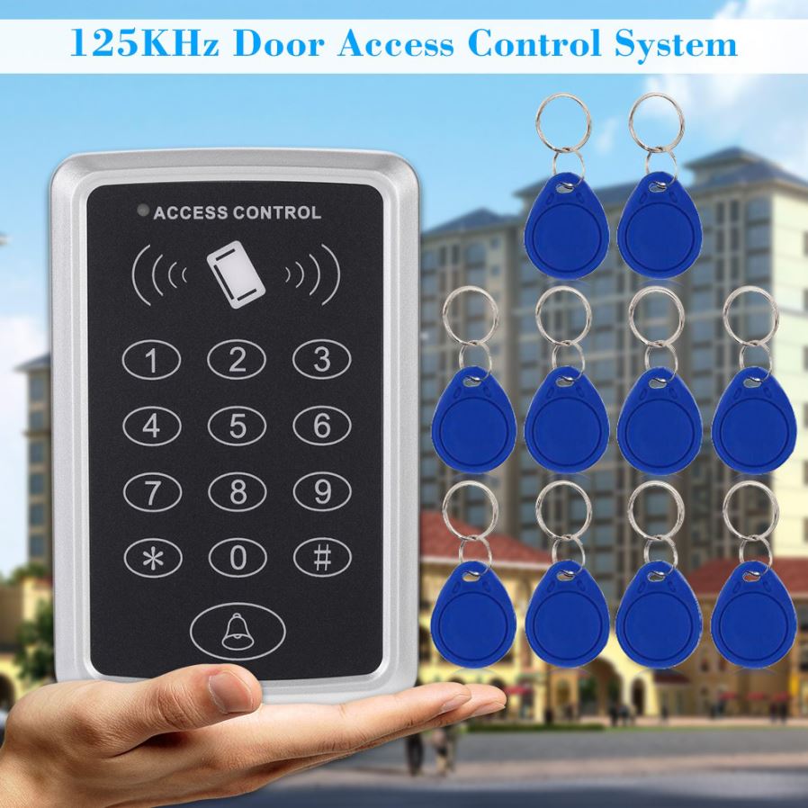 125 khz närhet rfid passersystem knappsats med 10 st id-kort
