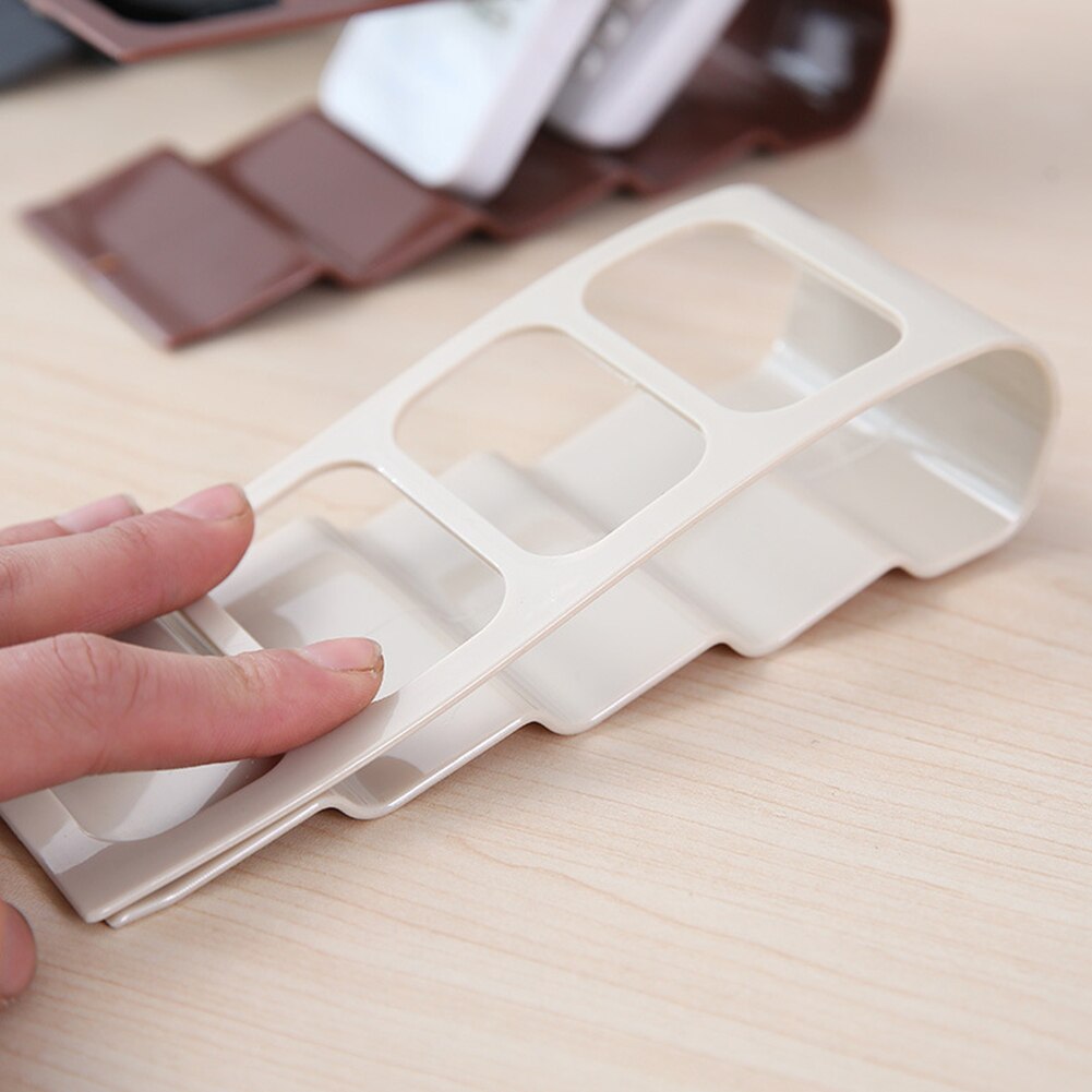 4-Slot Plastic Storage Racks TV Remote Controller Phone Container Organizer Holder Desktop Table Storage Rack Organizer cases