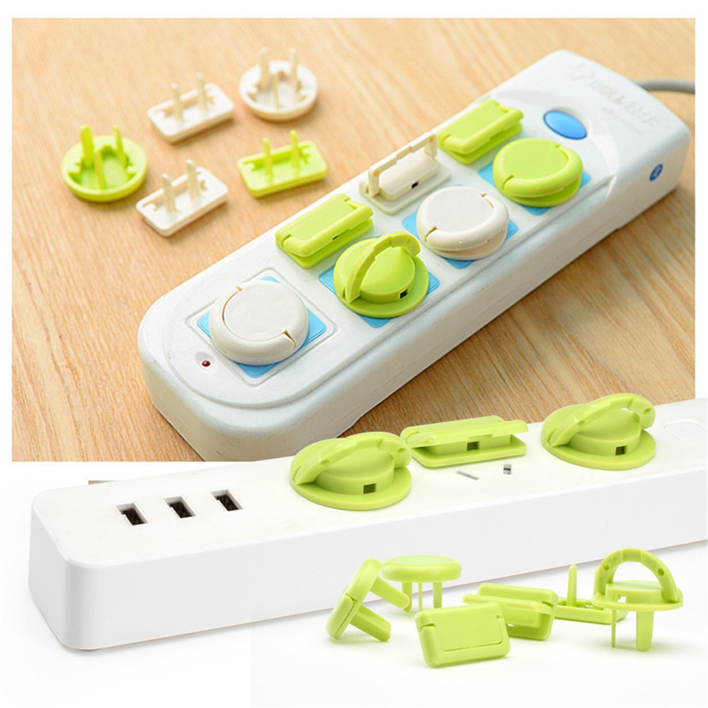 5Pcs Stopcontact Stopcontact Baby Veiligheid Guard Bescherming Anti Elektrische Shock Stekkers Protector Cover Safe Lock