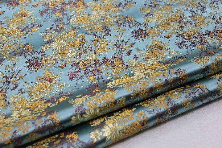 Blomst brokade satin stof damask jacquard tøj kostume polstring møbler gardin tøj materiale efter meter