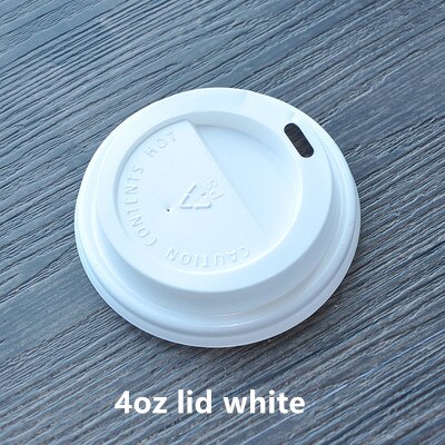 100pc/pack 2.5/4/7/8oz Disposable Paper Cups Kraft Paper Cups Coffee Milk Cup Paper Cup For Drinking BirthdayParty Supplies: 4oz lid B