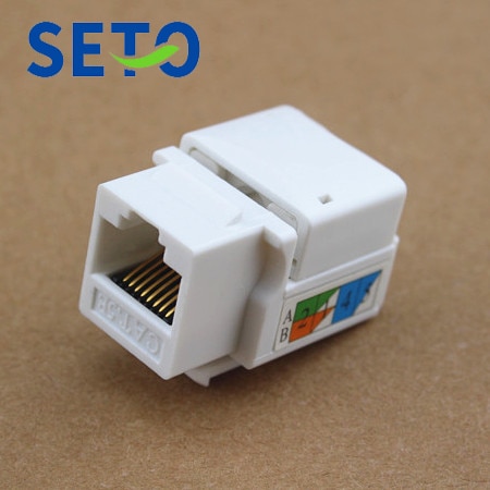 SeTo RJ45 Cat5e Network Plug Module RJ45 Cat5e Connector Keystone For Wall Plate Socket