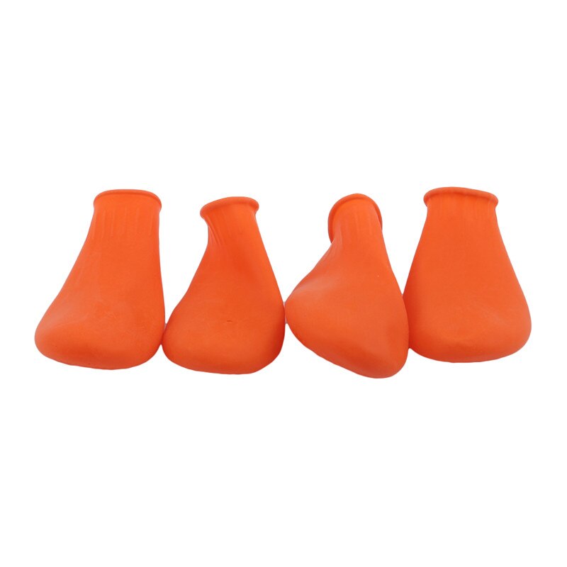 1Set Waterdichte Hond Schoenen Blauw/Rood/Oranje Rubber Regen Laarzen Schoenen Voor Kleine Honden Kat S/M/L: orange / S