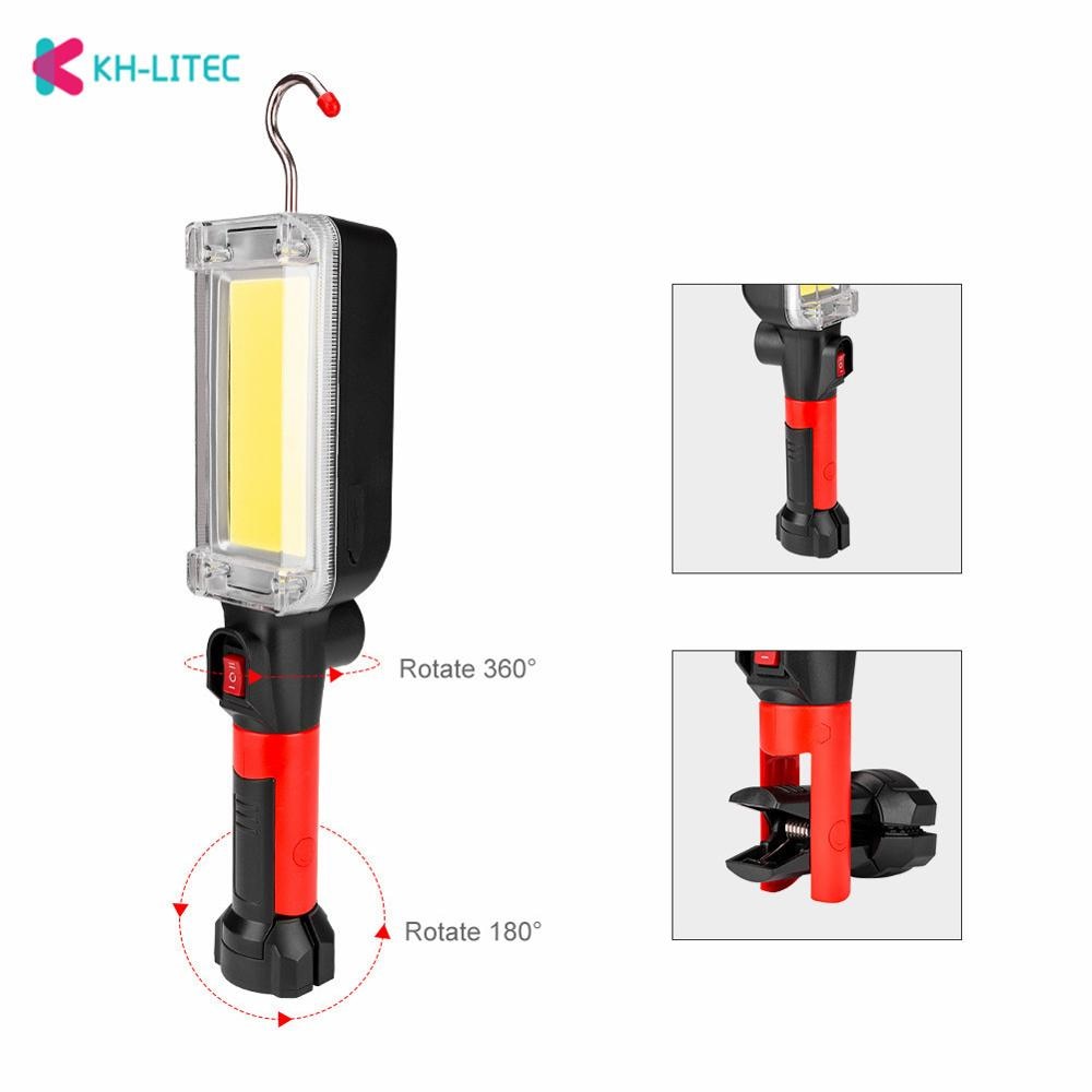 Cob Led Work Light Floodlight Rechargeable Lamp Led Portable Magnetic Light Hook Outdoor Camping Inspection Light Flashlight