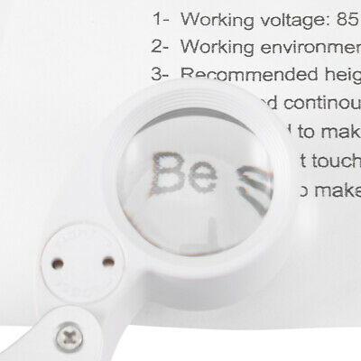 30X Metal Illuminated Jewelry Loop Magnifier Eye Loupe with LED Light