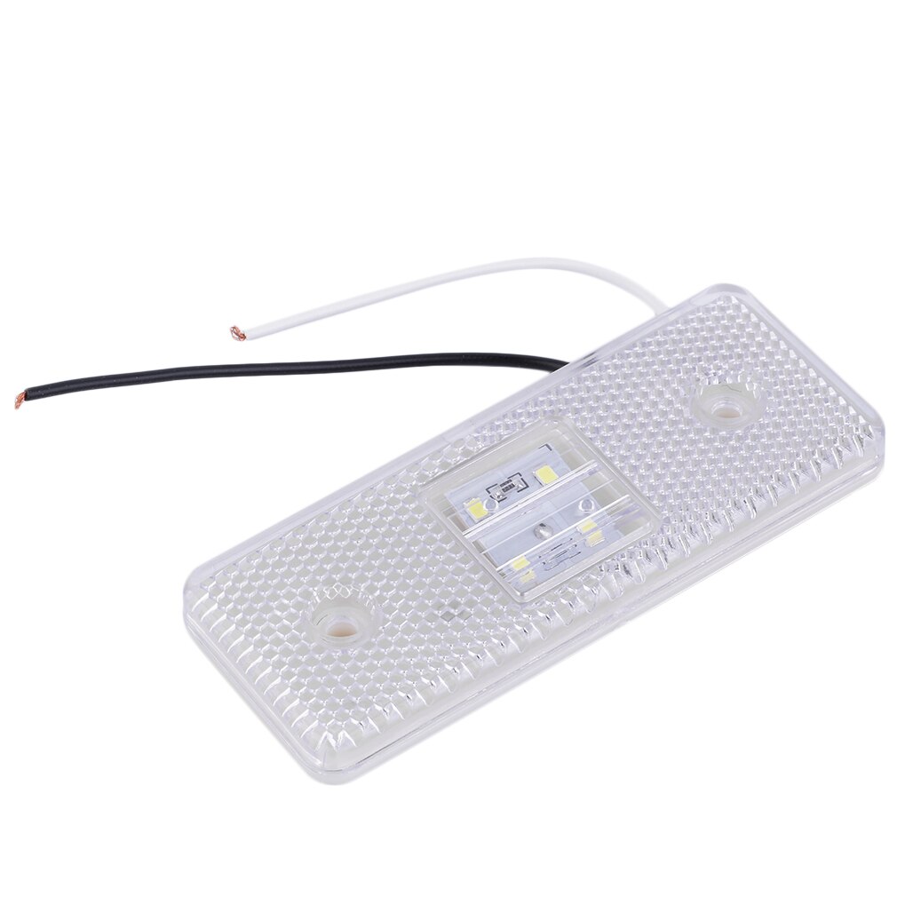 1pc Universal LED Reflector White Rear Tail Brake Stop Marker Light For SUV Truck Trailer Motorcycle Car