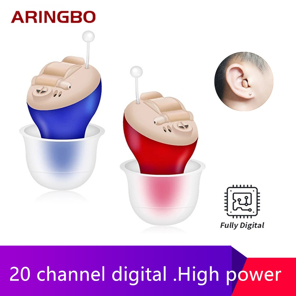 Mini appareil auditif CIC à 20 canaux, petite oreille interne Invisible, appareil auditif réglable sans fil, oreille gauche/droite, meilleur amplificateur de son