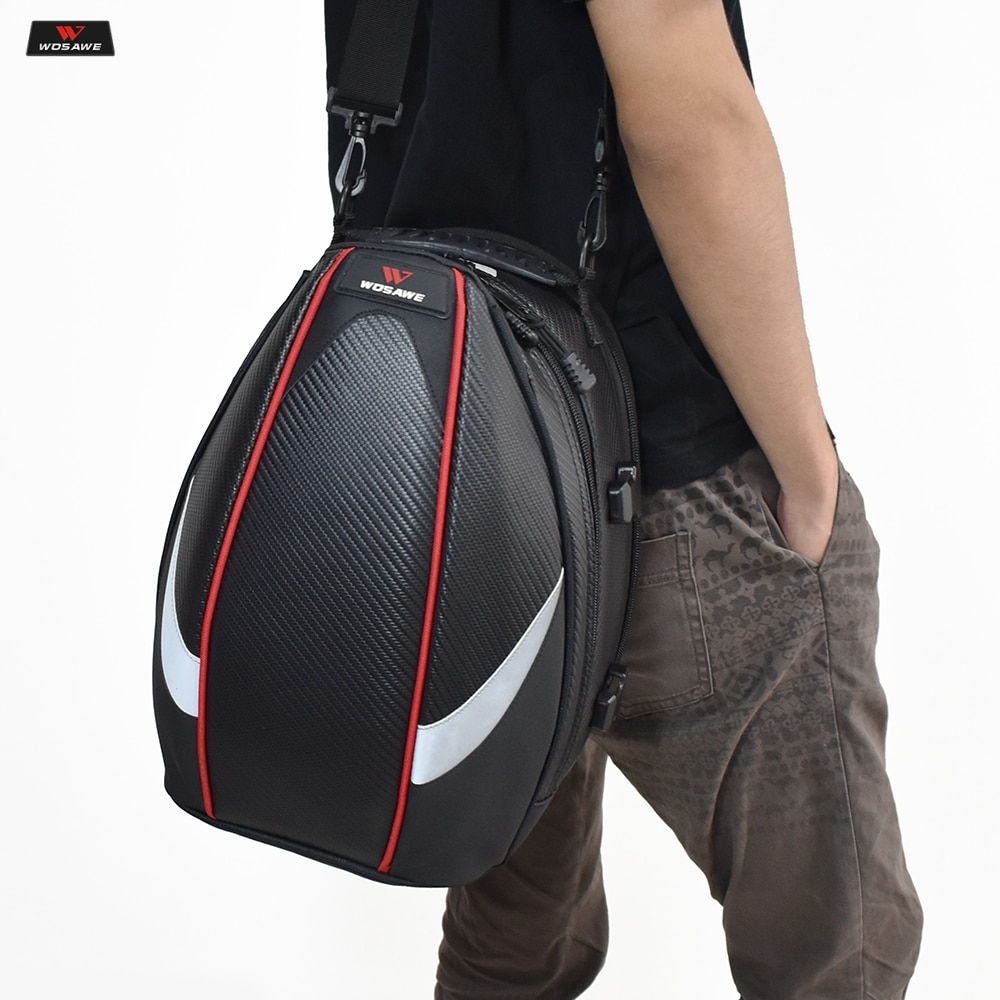16-21L Motorcycle Tail Bag Luggage Moto Saddle Bag Waterproof Tank Bag Motocross Motorbike Shoulder Bag Rear Seat Trunk Backpack