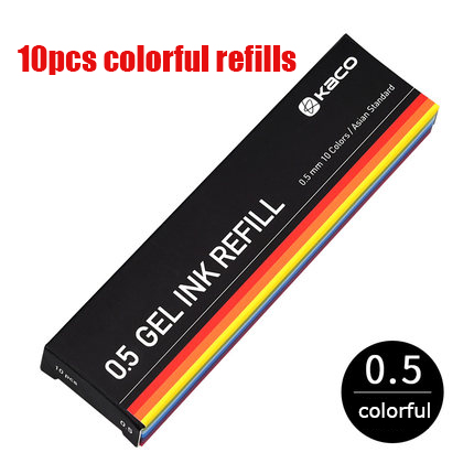 Original 10Pcs Xiaomi Gel Pen 0.5MM Sign Pen Pressed Out Core Writing MiKuni Japan Ink Smooth Signing Black/Blue Replacement Ink: green
